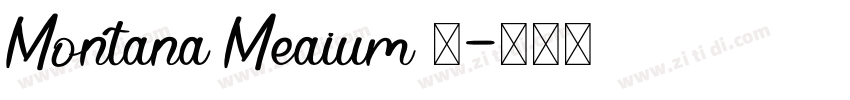 Montana Meaium 字字体转换